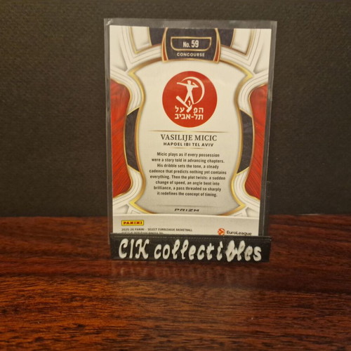 Panini Euroleague Select Hapoel Tel Aviv Micic Red Cracked Ice Card new