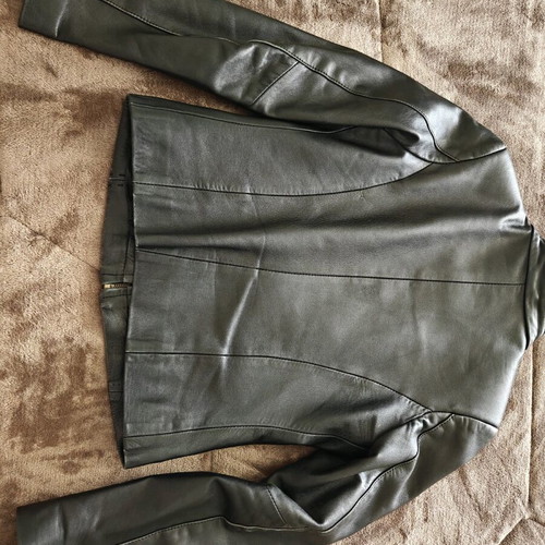 Leather jacket black used, size M