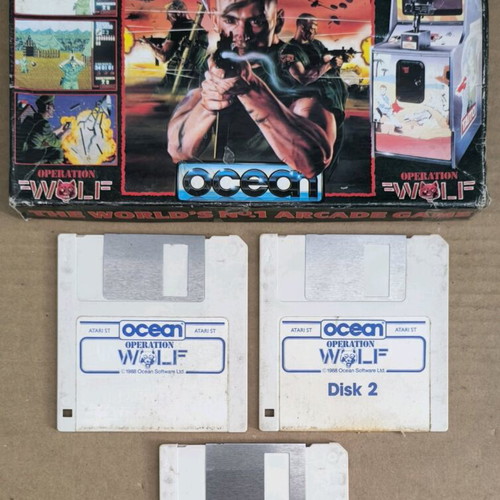 Operation Wolf (Ocean) Atari ST used, disks and box no manual