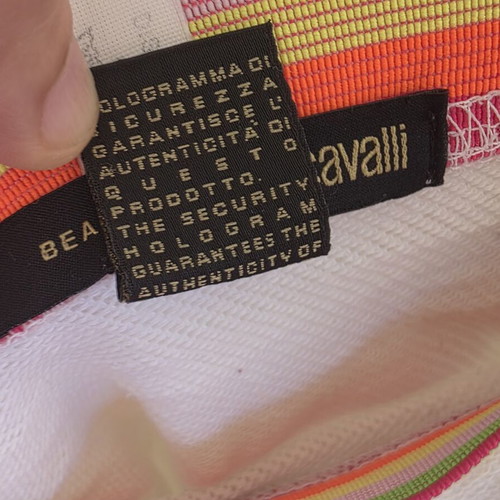 Just Cavalli beach skort from the 90s, white with colorful waistband