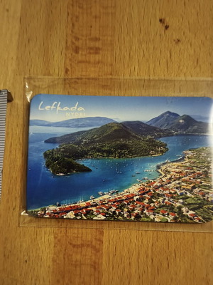 Lefkada Nydri souvenir magnet new, sealed
