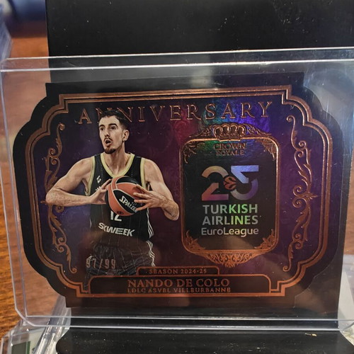 2024-25 Panini Crown Royale EuroLeague Basketball 25th Anniversary Die-Cut Insert Nando De Colo