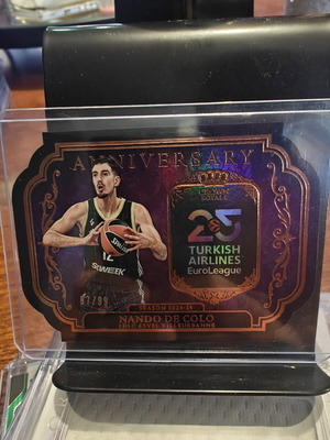 2024-25 Panini Crown Royale EuroLeague Basketball 25th Anniversary Die-Cut Insert Nando De Colo