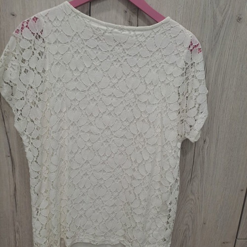 Laura Kent lace blouse like new, size L, white
