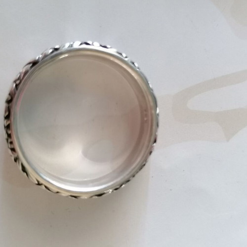Men's 925 silver ring double band with weave No 68 (US 12)