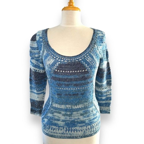 Rag&Bone crochet sweater blue, like new, size XS