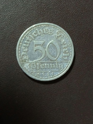 Γερμανικό νόμισμα 50 pfennig 1921
