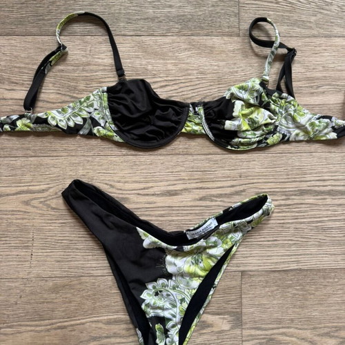 Vassia Kostara bikini like new, black and green, size S