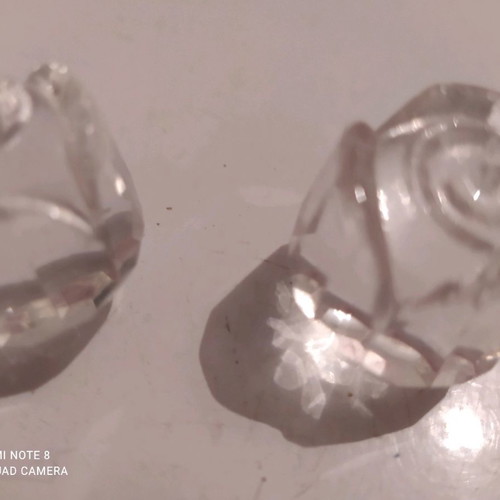 Crystal rose-shaped decor