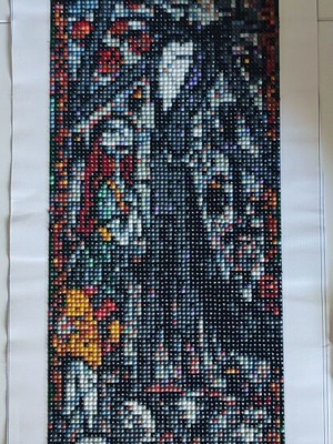 Πίνακας diamond painting εμπνευσμένος από The Nightmare before Christmas καινούργιος 20x60 cm