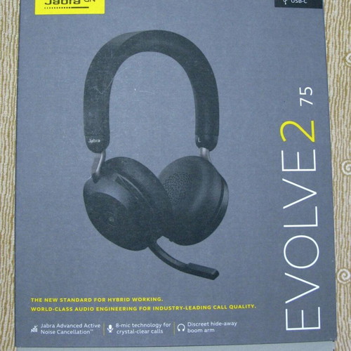 Jabra Evolve2 75 MS Stereo Bluetooth Headset new, wireless