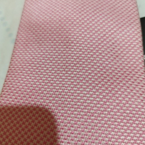 Silk tie Gino Rossini new, pink houndstooth pattern