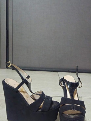Platform sandals like new, size 35, blue