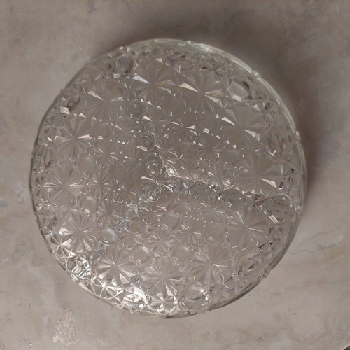 Crystal nut bowl like new, three-section 20×20