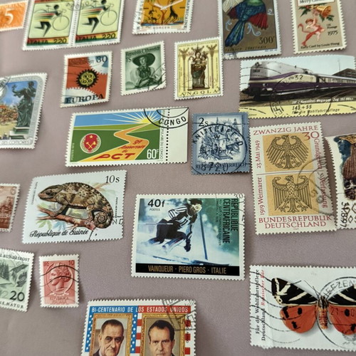 Lot of 4 used stamps from various countries