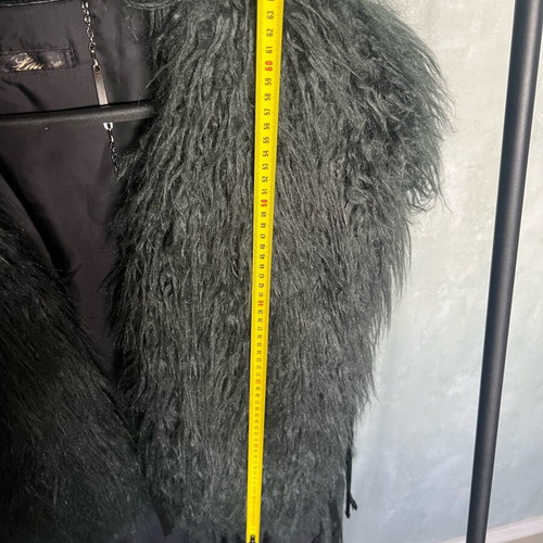 Pause Jeans vest with faux fur used, dark black-green