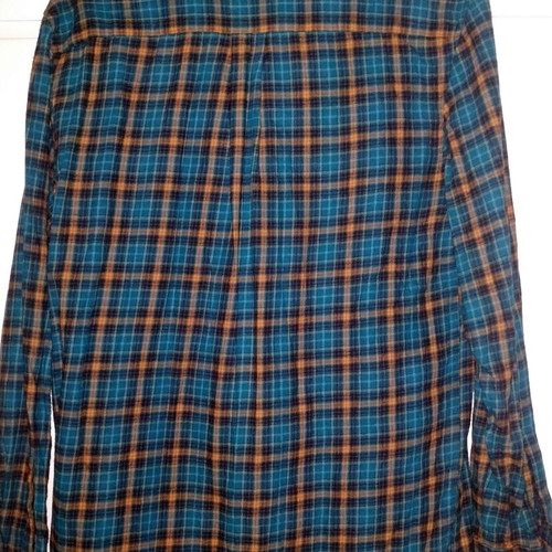 Checked shirt size Medium like new, cotton, green and orange