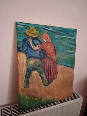 Painting acrylic on canvas 40x50, new, Van Gogh copy