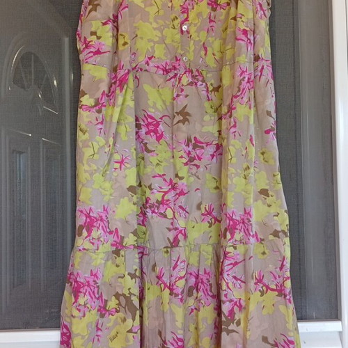 Summer dress Oris size 2XL like new, 100% cotton, ankle length