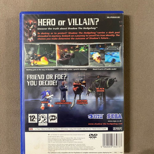 Shadow the Hedgehog PS2 used