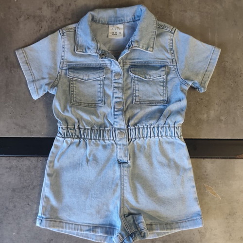 Zara toddler denim jumpsuit size 18-24 months