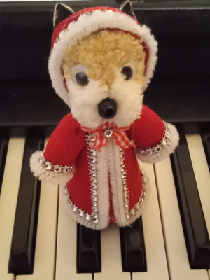 Handmade Christmas figure dog new