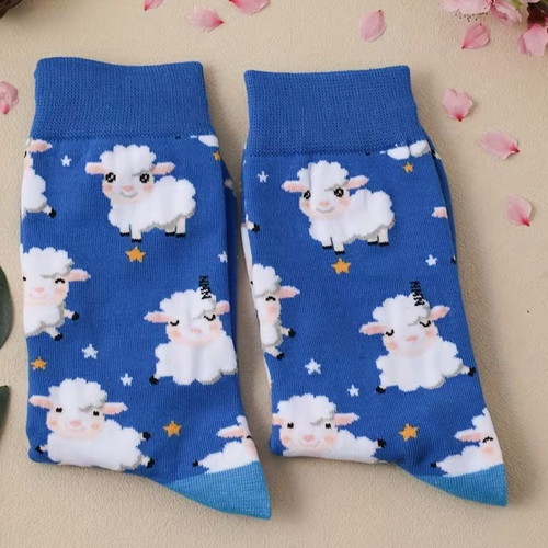 Socks with lamb design new with unique pattern