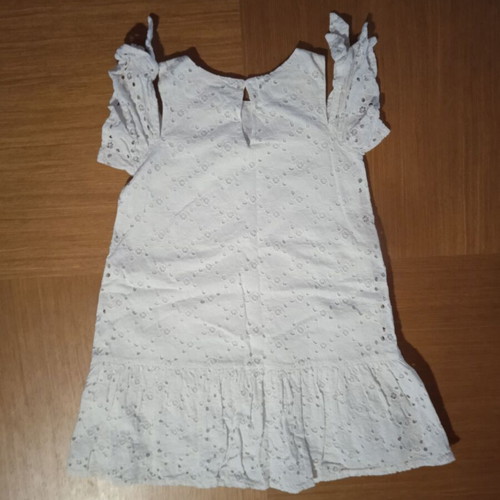 Zara kids broderie dress like new, white, size 134 cm