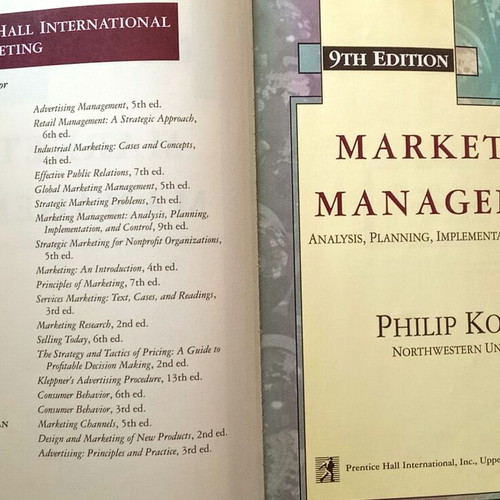 Marketing Management by Philip Kotler used, English book