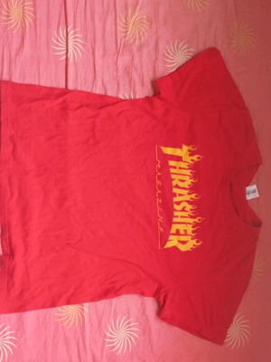 Тениска Thrasher употребявана, червена, размер L