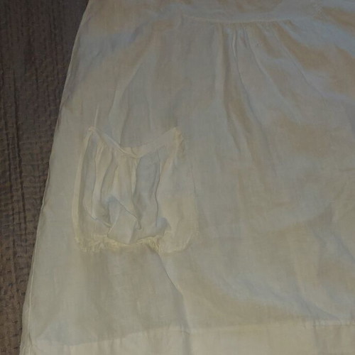 Linen dress used, size L 40, white