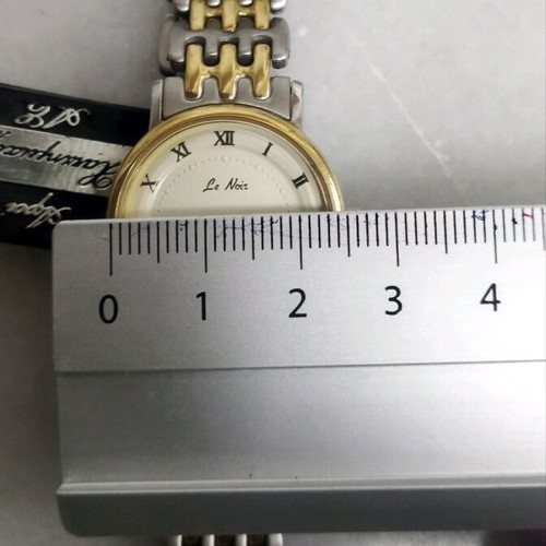 Le Noir Elegance 28mm women's watch new, two-tone gold and silver