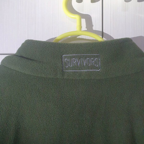 Essential Fleece jacket Survivors new, oversized olive, size L