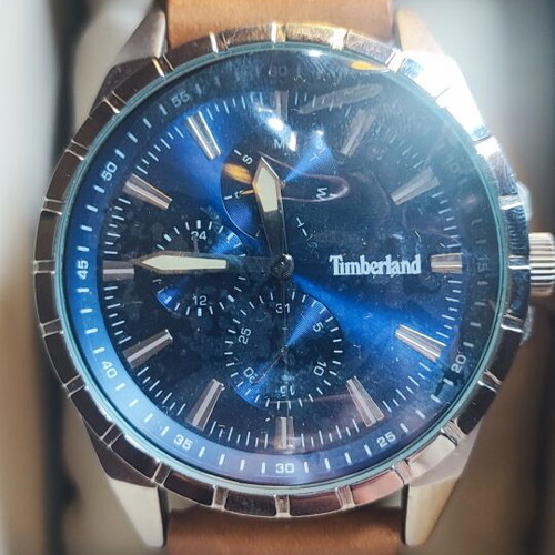 Timberland men's watch new, brown, waterproof with leather strap