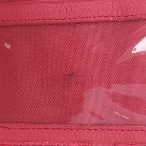 Doca leather wallet used, red