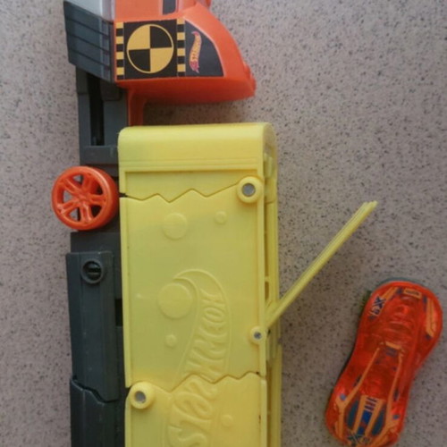 Hotwheel truck used that crashes and launches a car