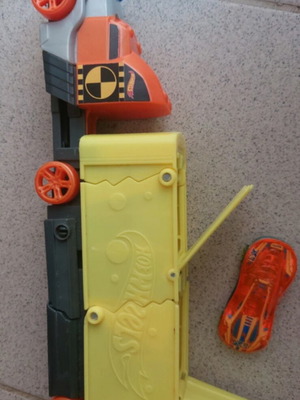 Hotwheel truck used that crashes and launches a car