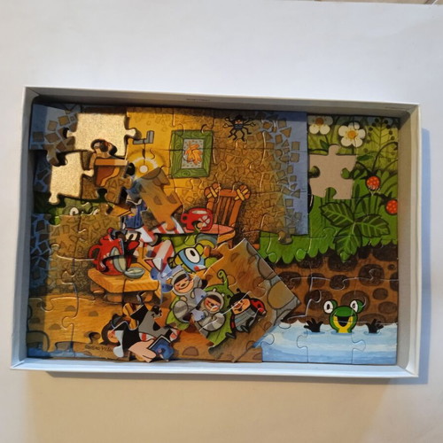 Dino Krtek and Pearl children's puzzle used, 2 x 48 pieces