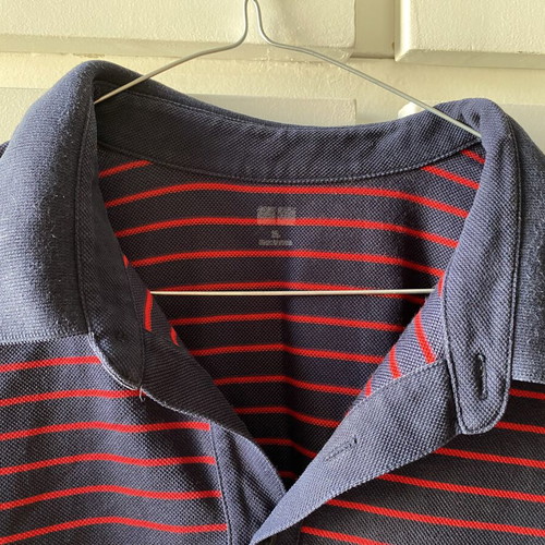 Polo T-shirt Uniqlo striped large, like new, blue and red
