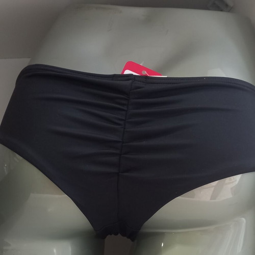 Black Bikini Bottom with Scrunch Butt New by Rock Club