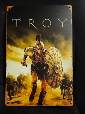 Metal decorative sign Troy Achilles 20x30 cm like new