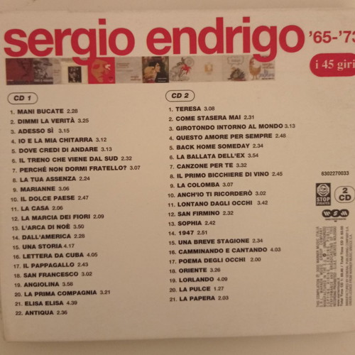 Sergio Endrigo 2CD in excellent condition