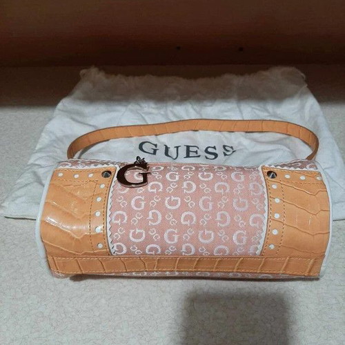 Guess vintage cloth barrel shoulder bag new orange