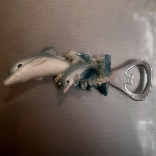 Decorative bottle opener with magnet for iron and inox surfaces new