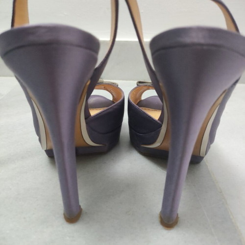 Pollini mule σατέν μωβ πέδιλα νούμερο 36,5