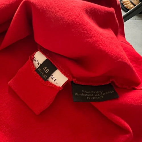 Versace short-sleeve red blouse like new, size L