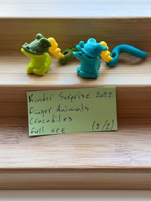 Kinder Surprise Ζωάκια στα Δάχτυλα Κροκόδειλοι μεταχειρισμένα, συλλογή 2022