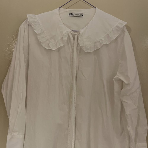 Zara white shirt with Peter Pan collar
