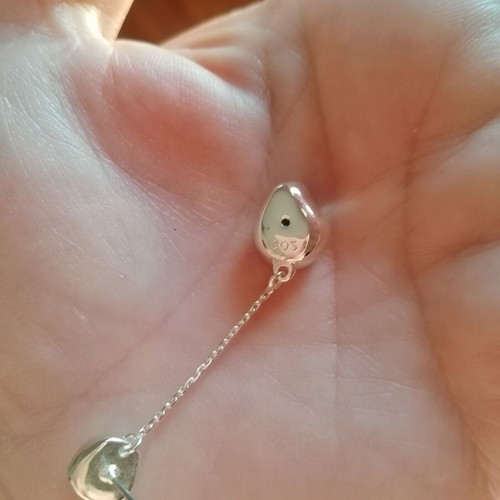 COS earrings in silver recycled brass