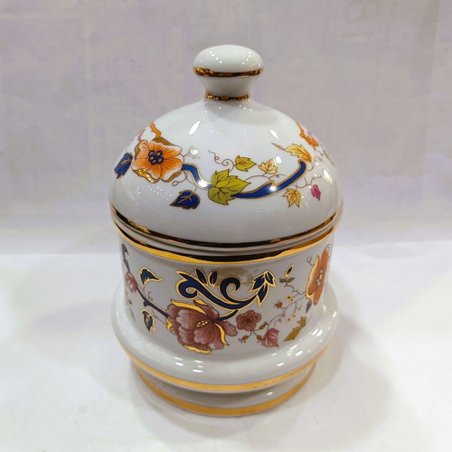 Vintage Limoges Style Porcelain Biscuit Jar like new with 22K gold